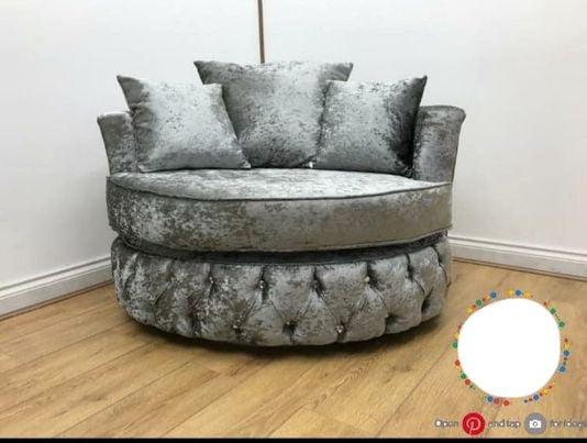 Crushed velvet deals swivel chair