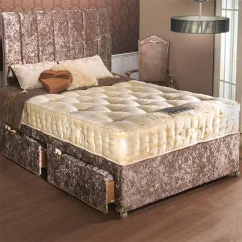 EMPIRE DIVAN BED CRUSHED VELVET