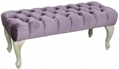 Lavender Florence Upholstered Stool - BESPOKEZ