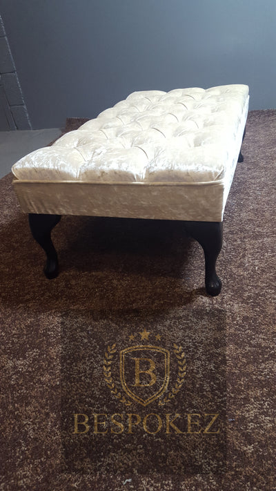 CRUSHED VELVET FOOTSTOOL 1 METER X 50 CM