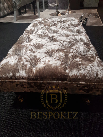 CRUSHED VELVET FOOTSTOOL 1 METER X 50 CM