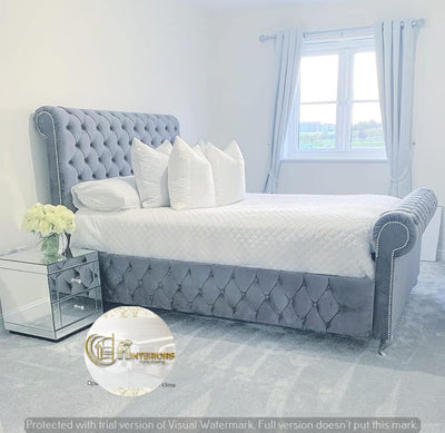 plush velvet bed frame Velvet bed bedframe bedstead velvet beds bed double bed kingsize bed singlebed storage bed slatted bed strong bed crushed velvet bed crushed velvet velvet plush velvet fabric bed