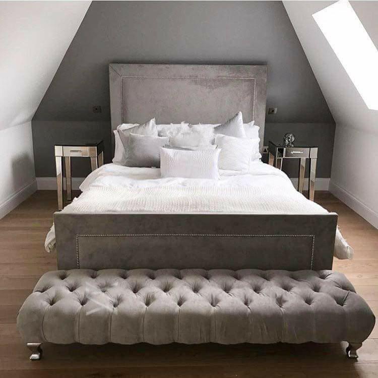 Onyx plush velvet bedframe