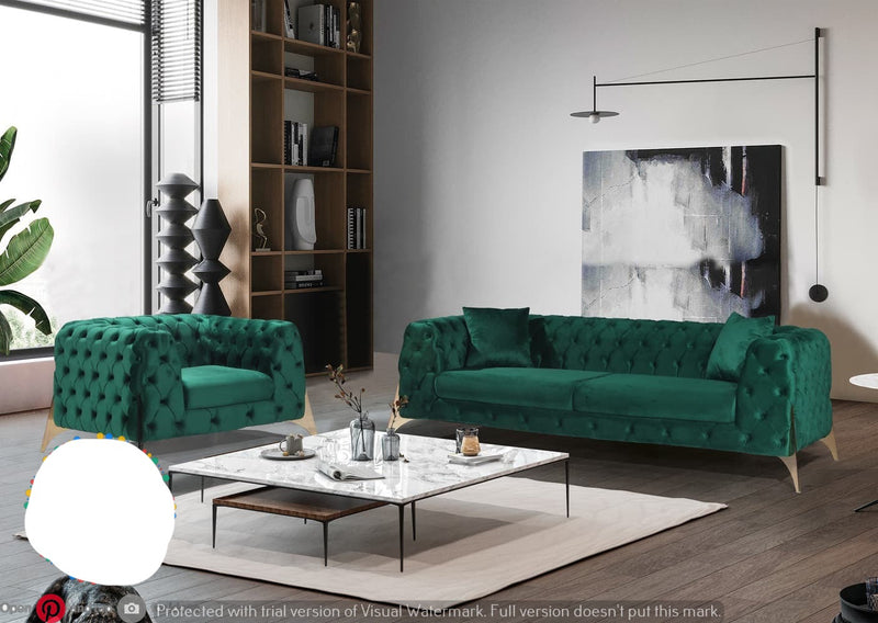 HERMES SOFA CHAIR IN PLUSH VELVET - CHOOSE COMBINATION