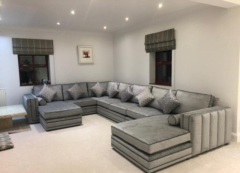 LOUISIANA FRENCH VELVET U CORNER SOFA RANGE