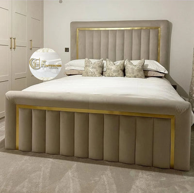 Elcante bedframe in plush velvet