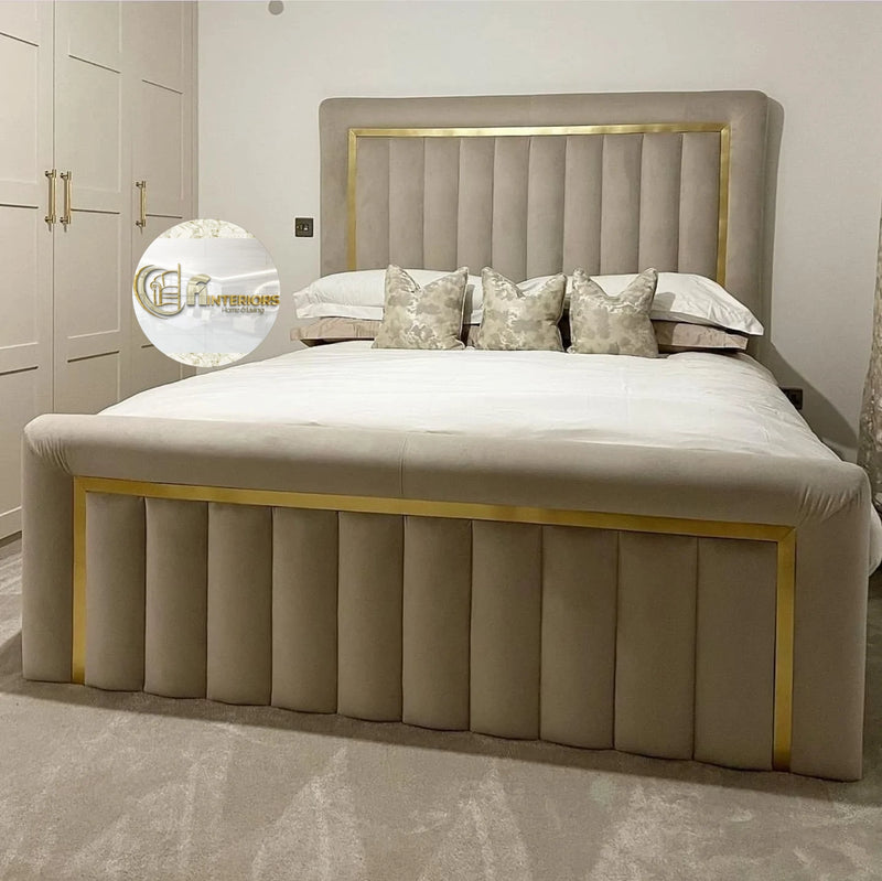 Elcante bedframe in plush velvet