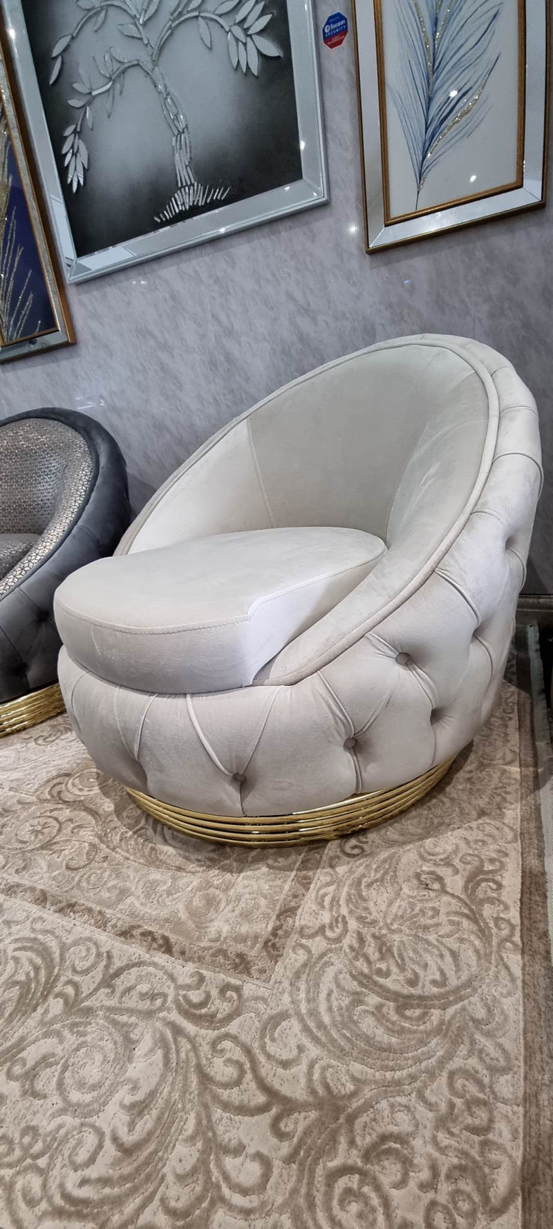 BVLGARI BERJER CHAIR IN V-01 CREAM - NOW ON SALE