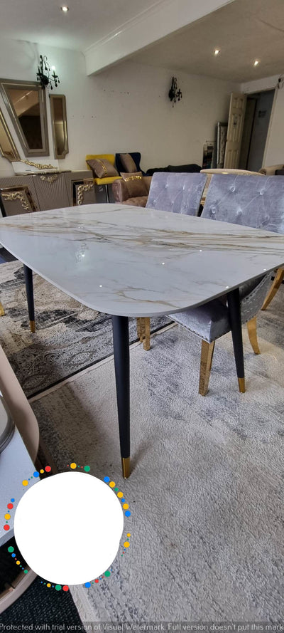 Venice Marble/Ceramic Dining Table 1.2 and 1.5m