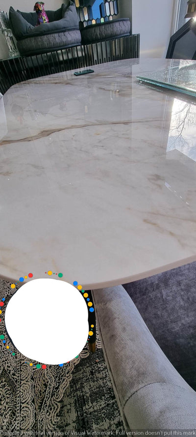 Venice Marble/Ceramic Dining Table 1.2 and 1.5m