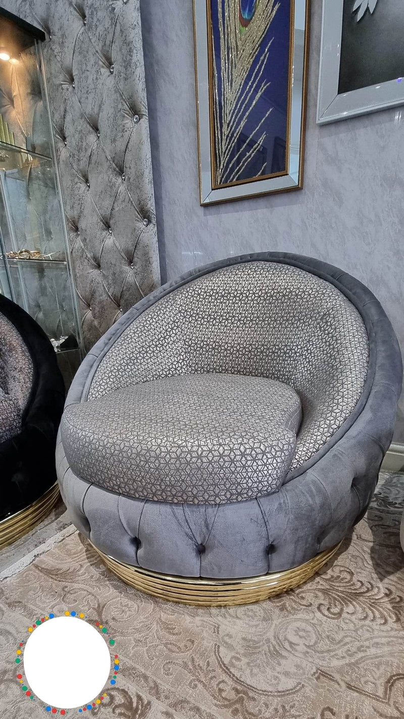 BVLGARI BERJER CHAIR IN V-27 GREY - NOW ON SALE