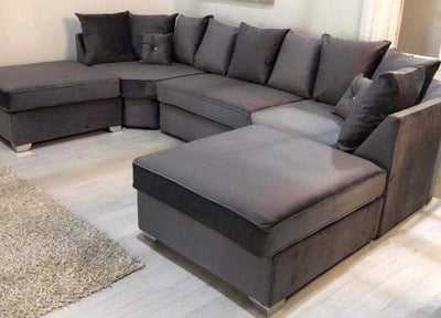 UTOPIA FRENCH VELVET U SHAPE CORNER SOFA RANGE