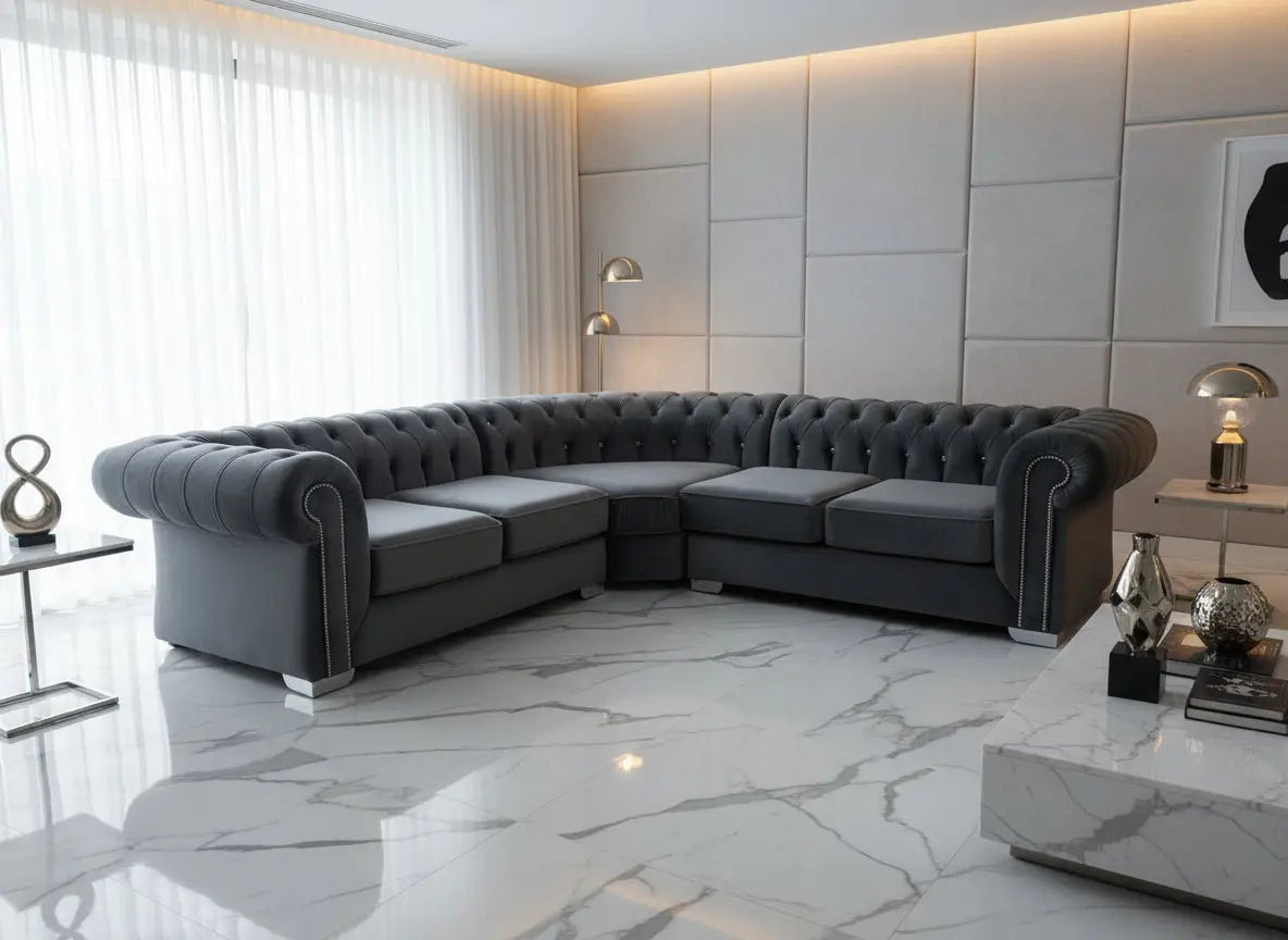 Rockingham Chesterfield French Velvet Sofa Range – Bespoke Luxury - F ...