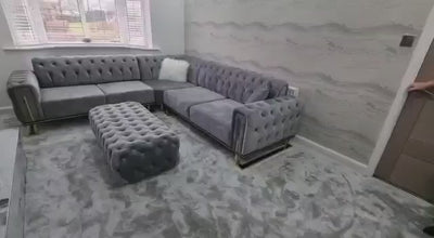 Chrometrimsofa goldtrimsofa velvetsofa dubaisofacollection plushvelvetsofas luxurysofa uniquesofas furniture sofas sofa cornersofa 3+2sofa homedecor design interiordesign livingroom home furnituredesigns love bespoke bespokesofas