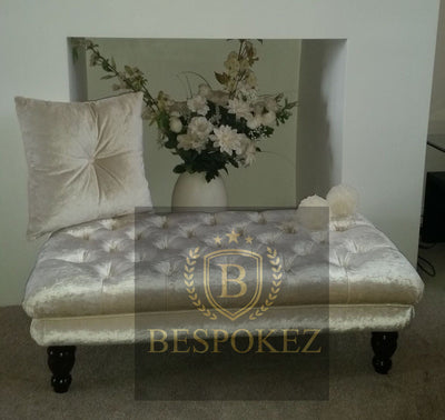 CRUSHED VELVET FOOTSTOOL 1 METER X 50 CM