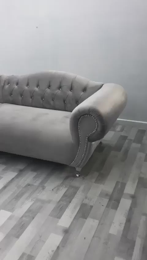 Chromesofa monacofabric sofa plushvelvet bespoke home homedecor 3+2sofa sofawithdiamonds interiordesign livingroom furnituredesign furniture fyp trend studding beautiful love living couch velvetsofa bespokesofa scatterbackcushions formalbackcushions fabricbuttons fabricsofa suedevelvet upholsteryfabric 