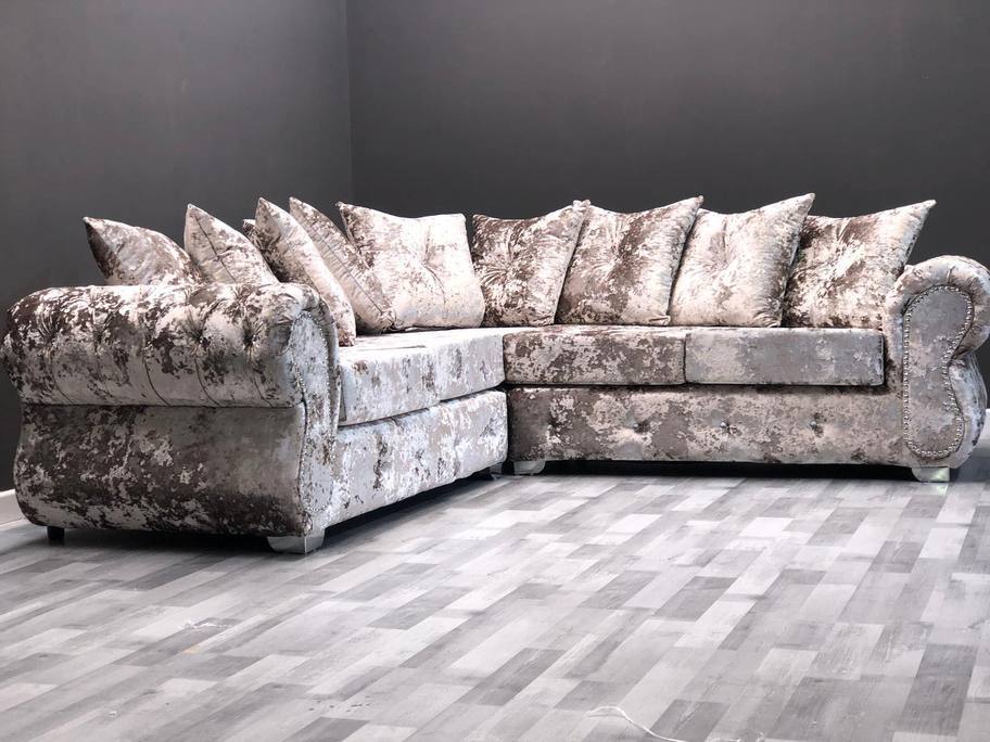 Crushed velvet sofa cushions discount