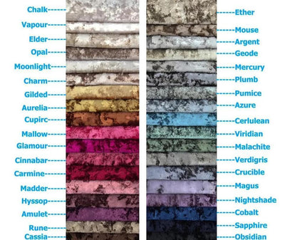 FABRAGE LUSTRO CRUSHED VELVET SOFA RANGE