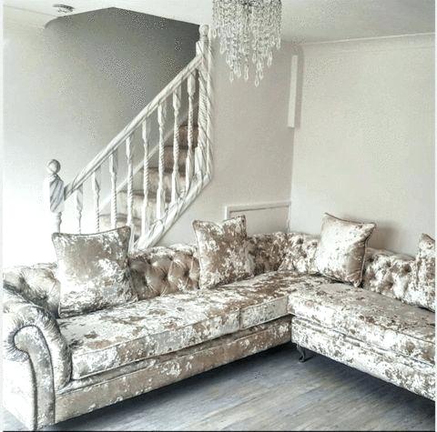 CRUSHED VELVET SOFAS F I INTERIORS