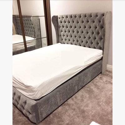 MONT BLANC 5FT STEEL PLUSH DIVAN OTTOMAN BED