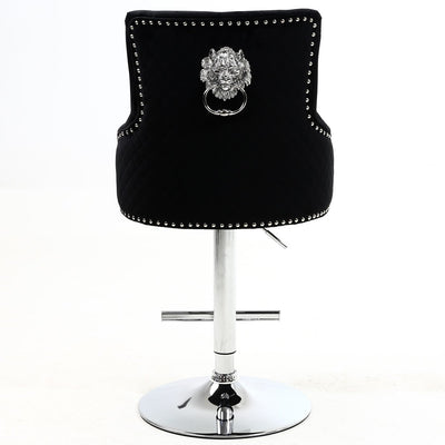 Majestic Luxury Barstool Lion knocker back Adjustable Height