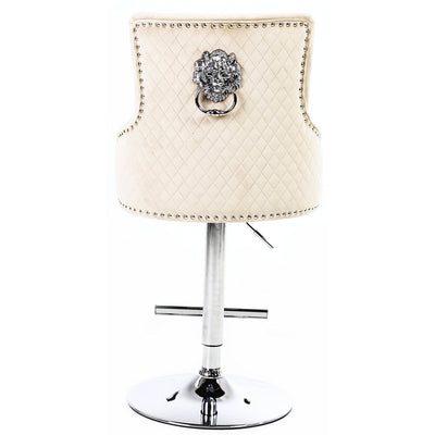 Majestic Luxury Barstool Lion knocker back Adjustable Height