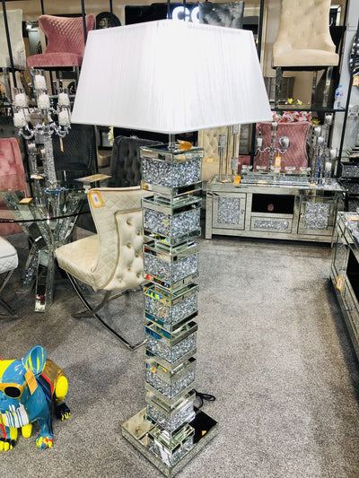 Crushed Diamond Layers Floor Lamp - Furniture Imports LTD