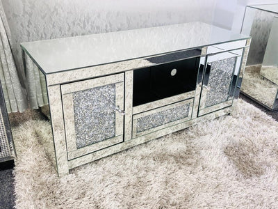 Crushed Diamond TV Unit - Furniture Imports LTD
