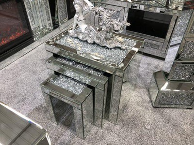 Crushed Diamond Nest of Tables - Furniture Imports LTD