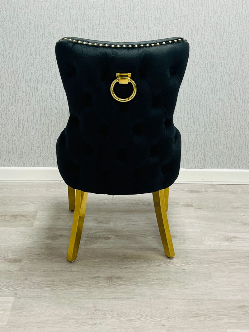 Victoria Gold Detailing Circle Knocker back Dining Chair
