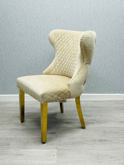 Valentino Gold Detailing Knocker back Dining Chairs