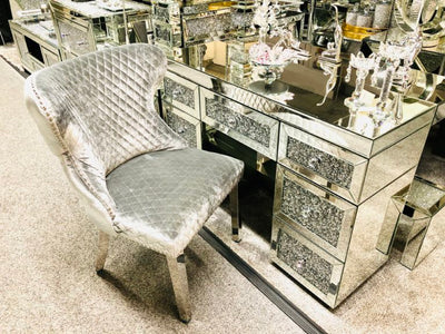 VALENTINO SILVER PEWTER DINING CHAIR