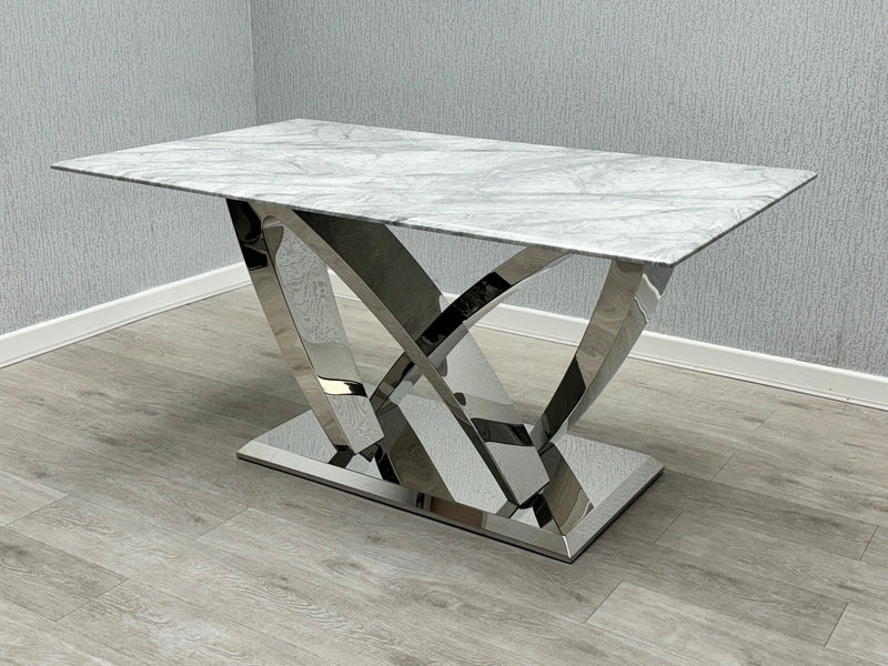 California Grey Marble Dining Table (2 Sizes)