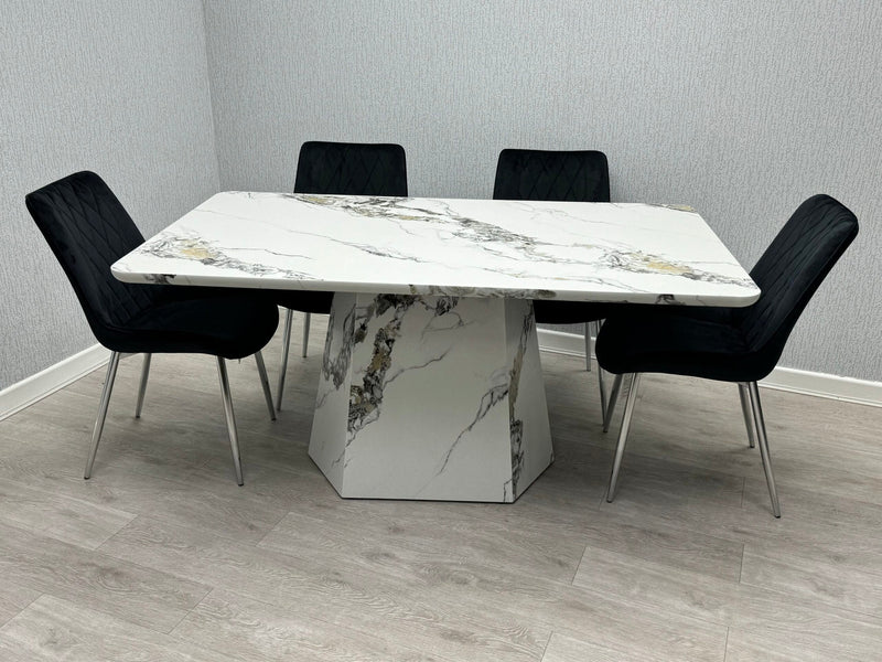 Capri Marble Effect Dining Table