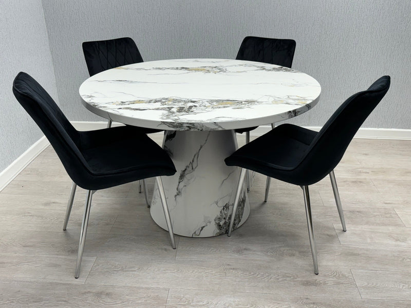 Capri Marble Effect Dining Table