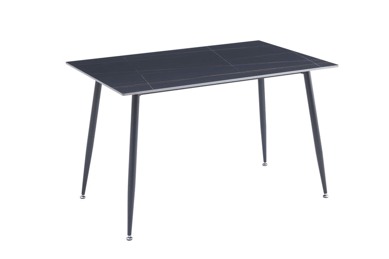 Oxford Ceramic Black Dining Table 1.2m & 4 Chairs