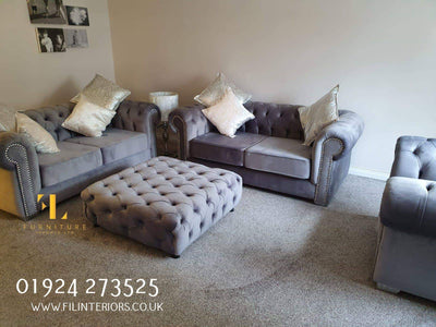 Rockingham Chesterfield French Velvet Sofa Range