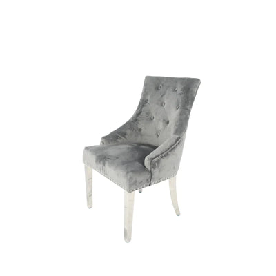 Jessica dining chair in Dark Grey Velvet