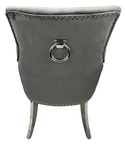 Jessica dining chair in Dark Grey Velvet