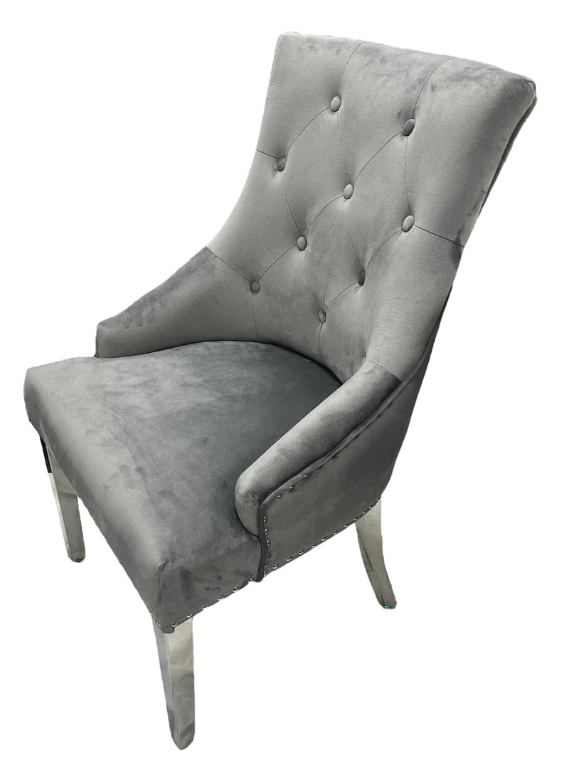 Jessica dining chair in Dark Grey Velvet