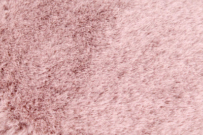 LUXE FAUX FUR RUG PLAIN BLUSH