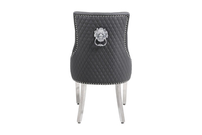 Majestic Hudson Grey/Black PU Leather Dining Chair