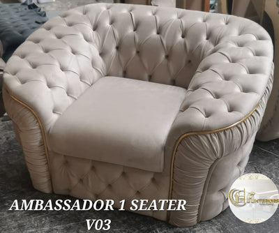 Ambassador 3+2 Seater Plush Velvet