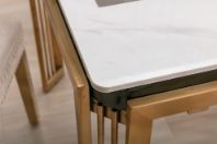 Sorrento Rectangle 150cm Ceramic Gold Table