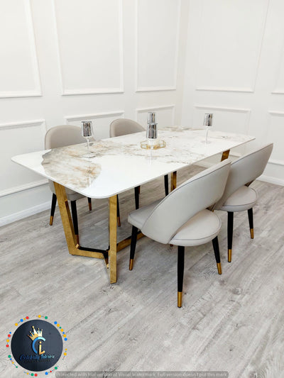 Sinteredstonediningtable sinteredstonetop golddiningchairs golddiningtable marblediningtable velvetdiningchairs velvet furniture furnitureflip décor golddiningtable chromediningtable marbletop diningroom diningroomdecor diningroomideas contemporary dining 