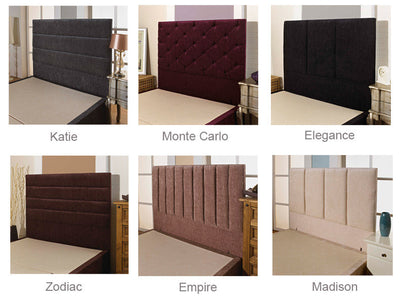 EMPIRE OTTOMAN GASLIFT BED CRUSHED VELVET