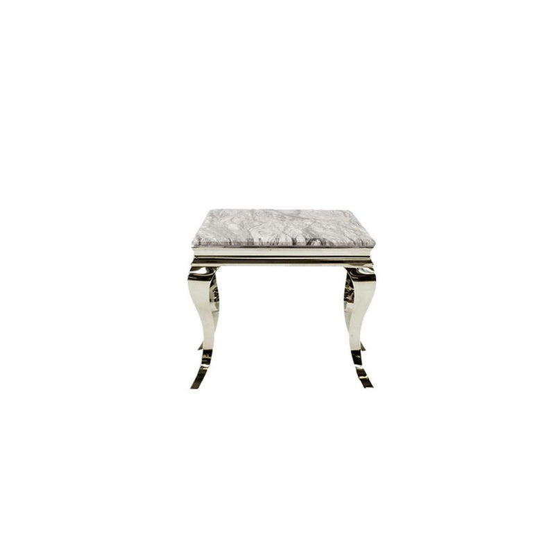 Imperial Grey Marble Lamp Table