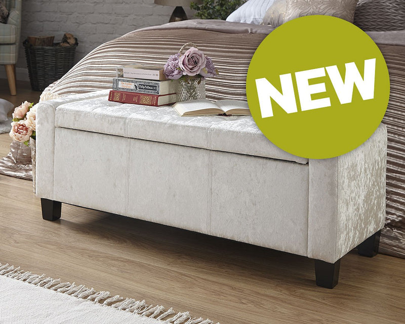 VERONA Crushed Velvet Ottoman Storage Bench